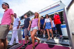 Photo of people getting on the Put-in-Bay Ferry Jet Express